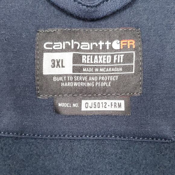 Carhartt Flame Resistant Rain Defender Mock Neck Fleece Pullover 3XL - Picture 3 of 12